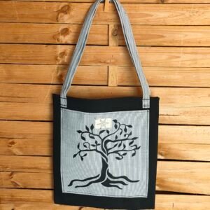 Novedades bolso tote bag mármol blanco con bolsillo rojo